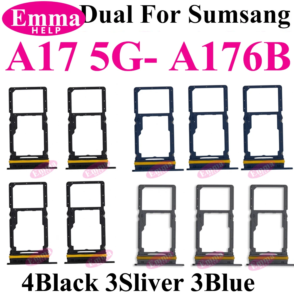 10Pcs SIM Card Tray For Samsung Galaxy A06 A16 A26 A36 A56 A05 A15 A25 A35 A55 A07 A17 SIM Chip Holder Slot Adapter Repair Parts image 3