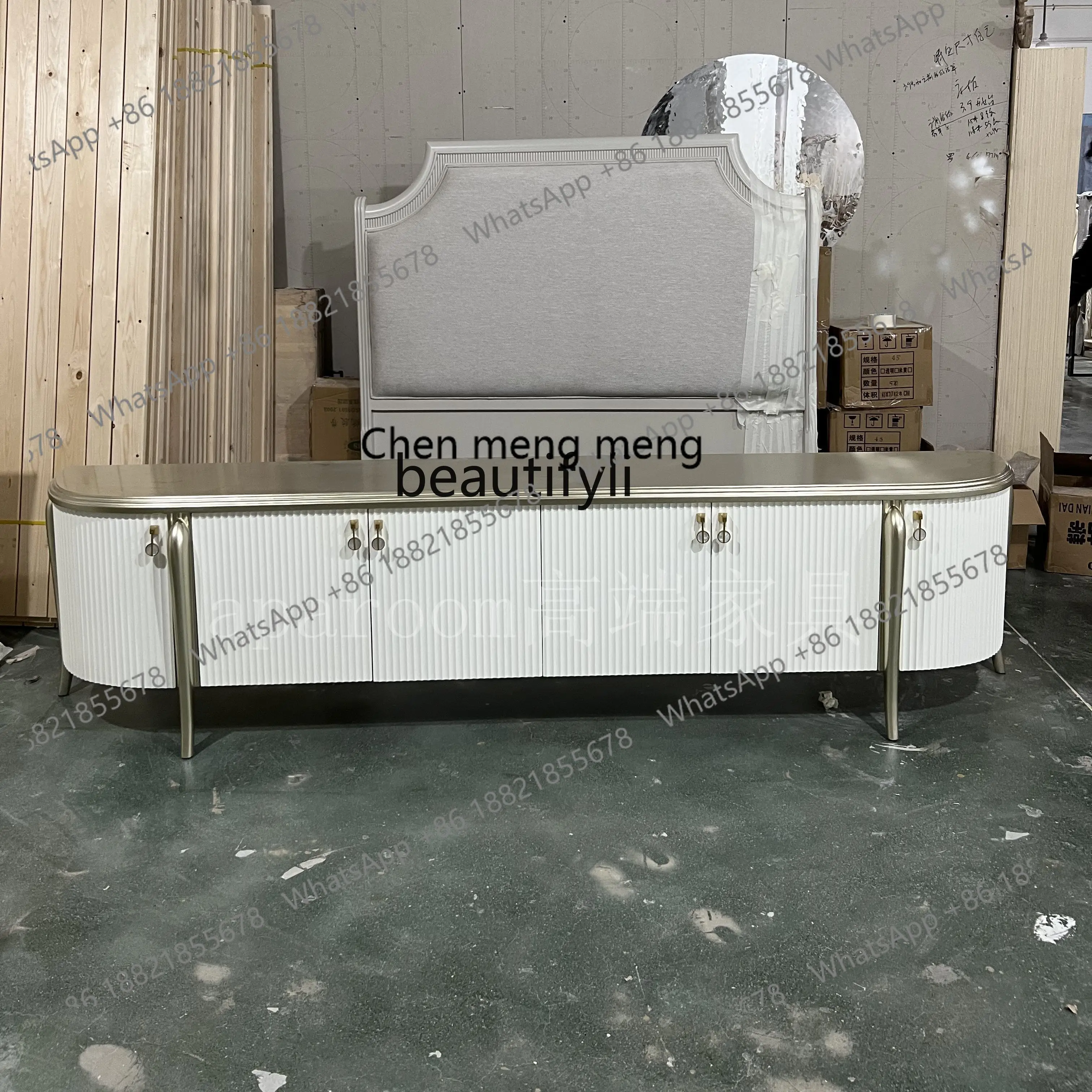 

D178 American light luxury all solid wood, TV cabinet, modern simple villa high-end living room size apartment decorative cabine