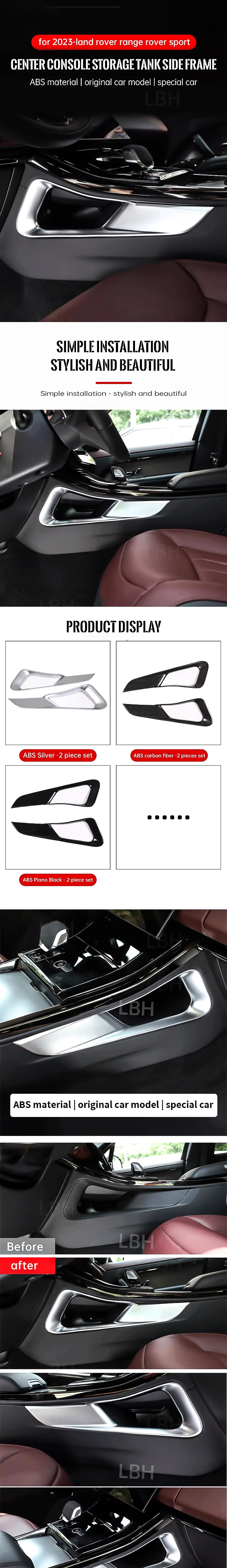 Für 2023-2024 Land Rover Range Rover Sport L461 Interior Center Konsole Side Trim Streifen Aufkleber Schutz Rahmen Auto zubehör – Detail 1