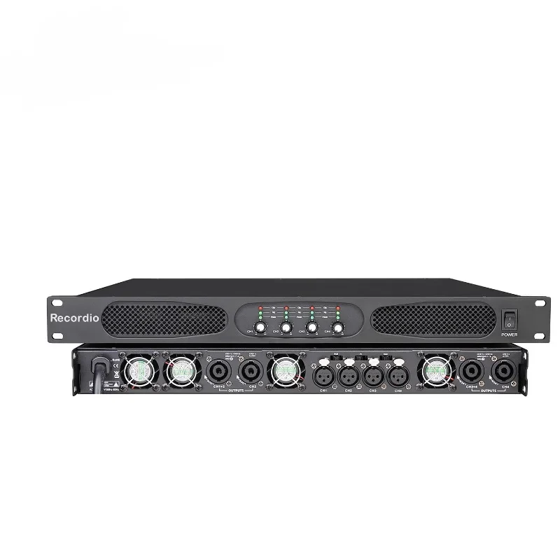 GAP-DP4140 Recordio Digital Class D 4 Channel 10000w Professional Audio Power Amplifiers High Power Karaoke Power DJ Stage