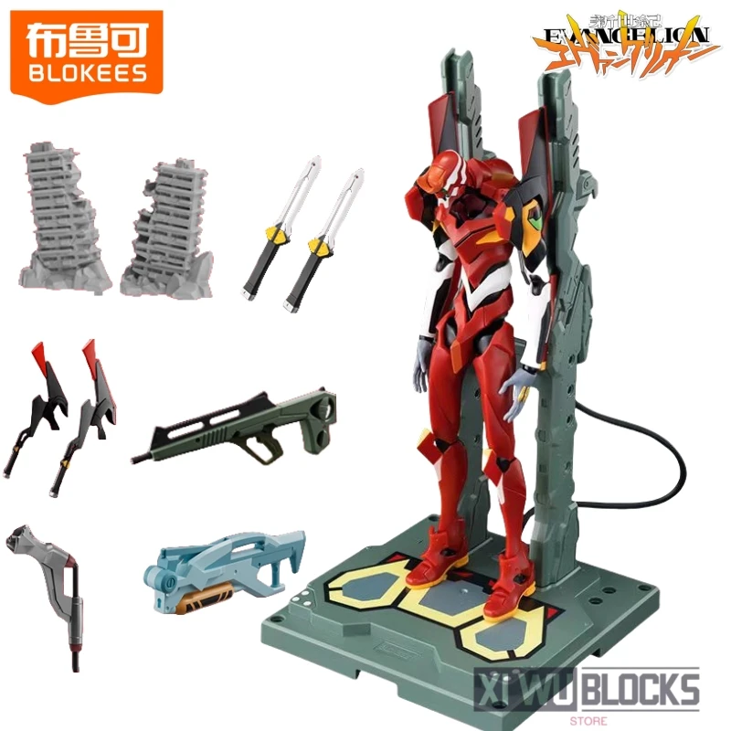 

Spot BLOKEES Building Blocks Legendary Neon Genesis Evangelion No.2 Machine Splicing Movable Model Toy Ornaments Collection Gift