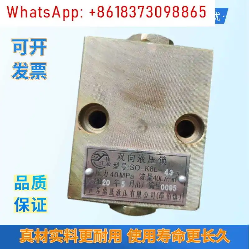 Jiangsu Dingsheng Hydraulic Two-way Hydraulic Lock SO-K8L-43 Jiangdu Lidon Oil Cylinder with SO-K8L-43C/E/B1