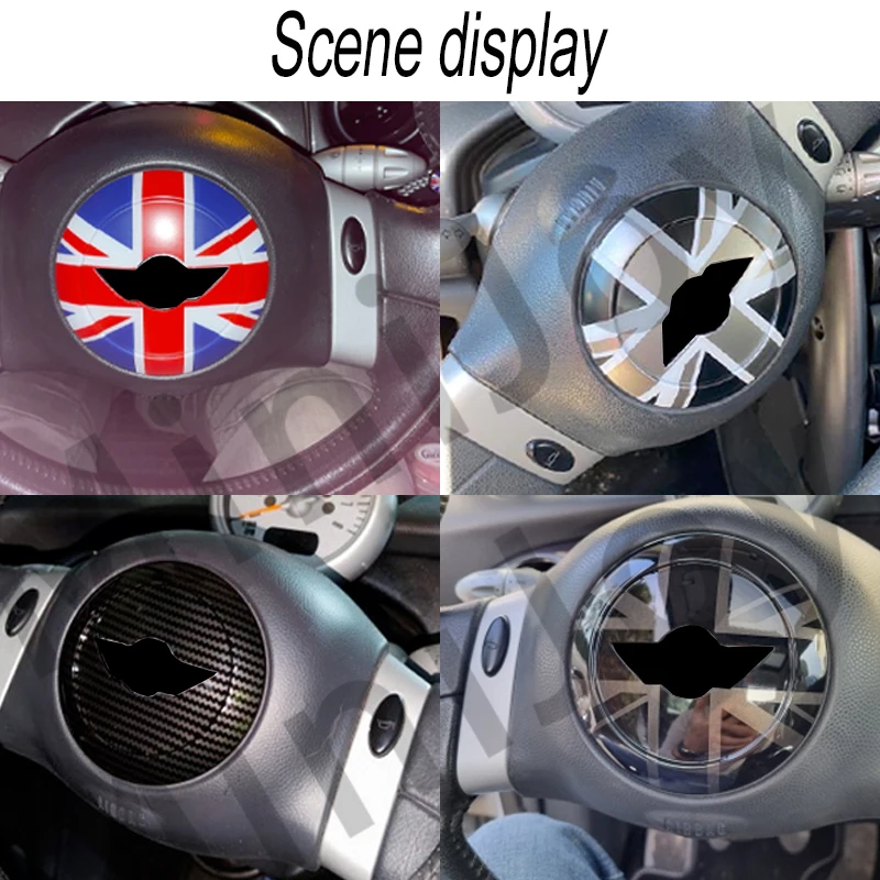 Union Jack Steering Wheel Center Panel Car Sticker For MINI Cooper R50 R52 R53 Car-Styling Accessories Interior Trim