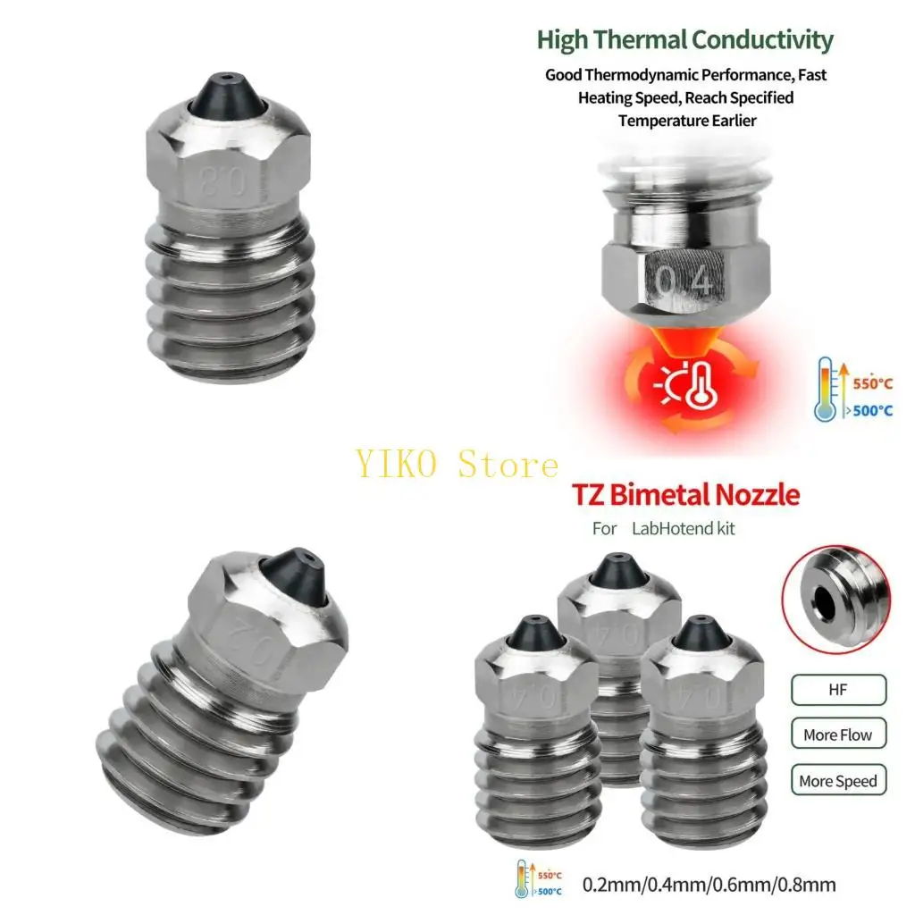 

K32C Advanced Bimetal Hardened Steel Nozzle For Versatiled Filaments For Lab