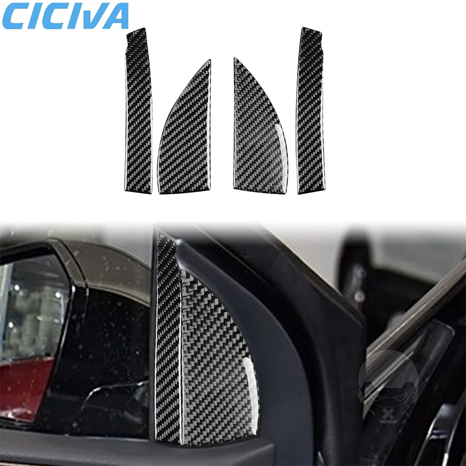 

Soft Carbon Fiber Inner A-pillar panel Car Interior Decoration Sticker For Hyundai Sonata 9th 2015-2017