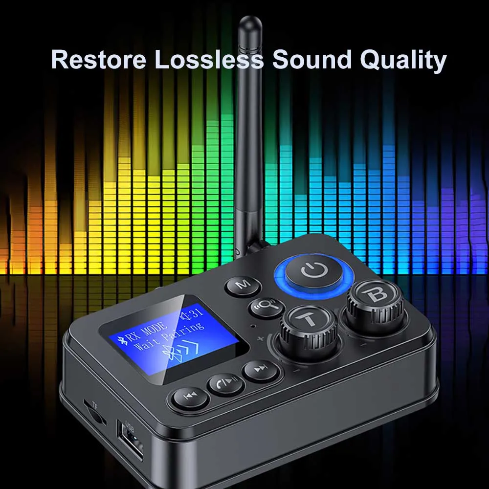 Bluetooth 5.4 Audio Transmitter Receiver 3.5mm AUX RCA Optical Coaxial Stereo Wireless Adapter Converter For Speaker TV PC Car - Image 2