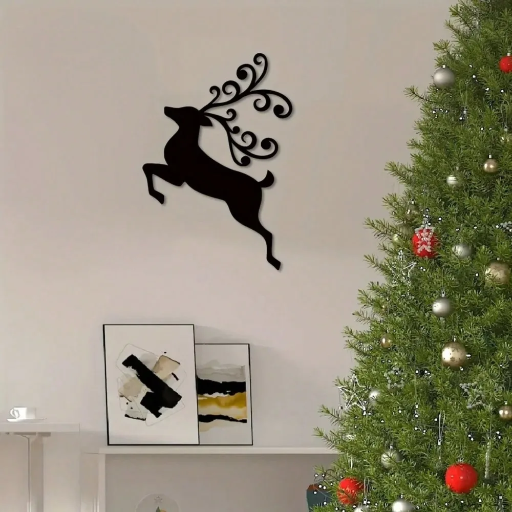 

Metal Christmas Deer Wall Art Silhouette Home Decor