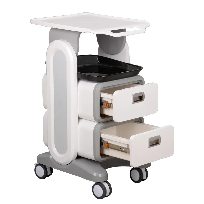 

High Quality Mobile Medical den tal Trolley Cart with Two or One Drawer