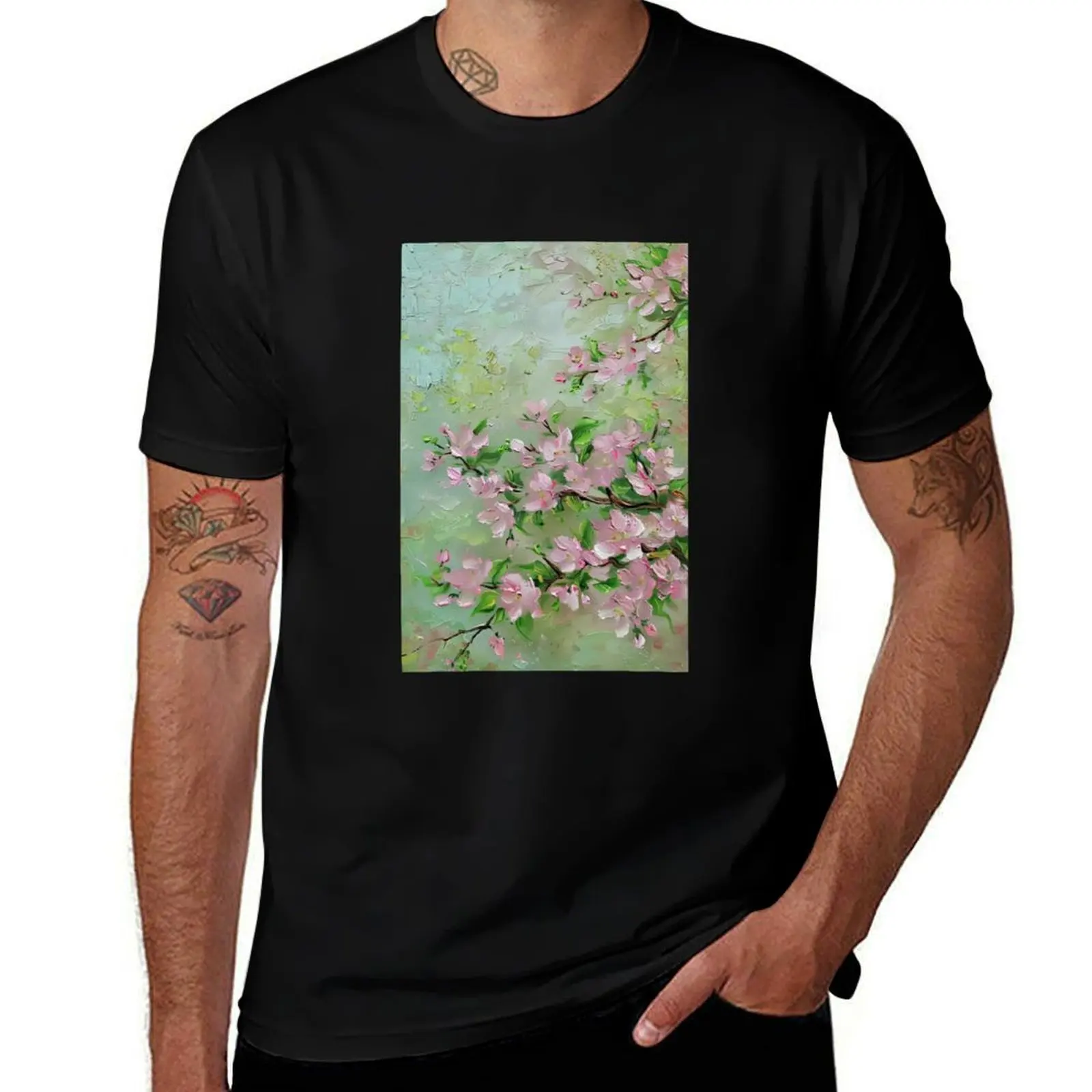 

Roses T-Shirt summer top cotton graphic tees sublime blacks vintage t shirt men