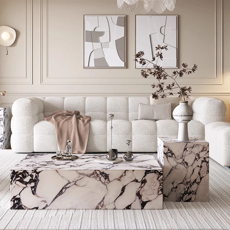 

Гостиная, мраморные журнальные столики, домашний современный скандинавский диван, приставной центральный стол, гостиная, дизайнер интерьера, сидячий домашний декор