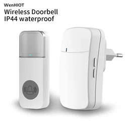 Wireless doorbell waterproof 150M EU UK US Plug remote control intelligent doorbell 32 melody alarms