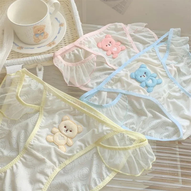 Cute Little Bear Sweet Cute Sexy Summer Thin Fashionable Breathable Comfortable 2023 New Underwear for Women Mainland China