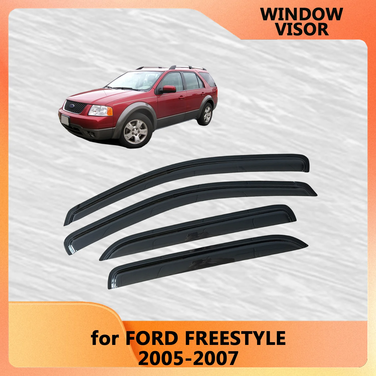 

Дефлекторы окон для FORD FREESTYLE 2005-2007, защита от дождя, ветра и солнца, внешние, на липучках