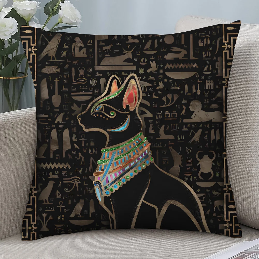 Ancient Egypt Anubis Pillow Ca - Home Textiles Egypt ulasan dan harga