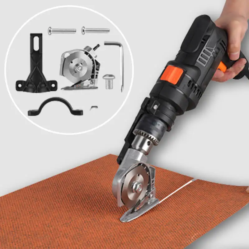 Electric Drill Refit To Electric Scissors Cutting Carpet Fabric Cloth Scissors Head Kit Handheld Cloth Cutter Tool Machine