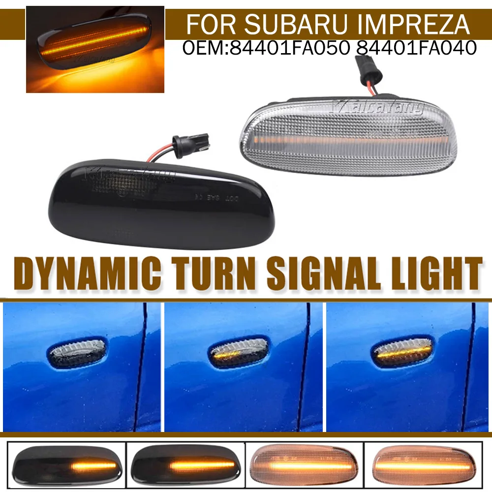 

1Pair Flashing Dynamic LED Side Marker Turn Signal Light For Subaru Impreza GC GM GF 1993-2001