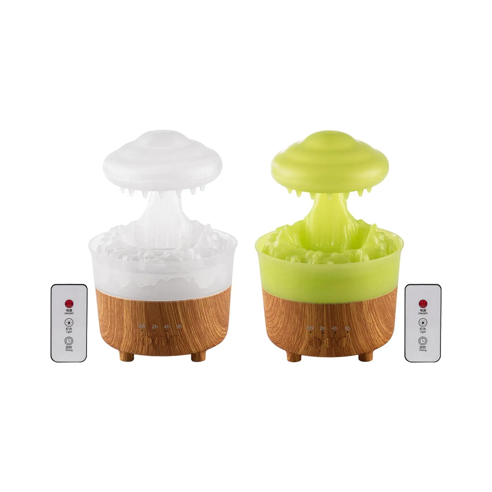 Difusor de aceite esencial para el hogar, humidificador de niebla con gotas de lluvia, adaptador multifuncional de 220V, luz de ambiente, portátil y duradero