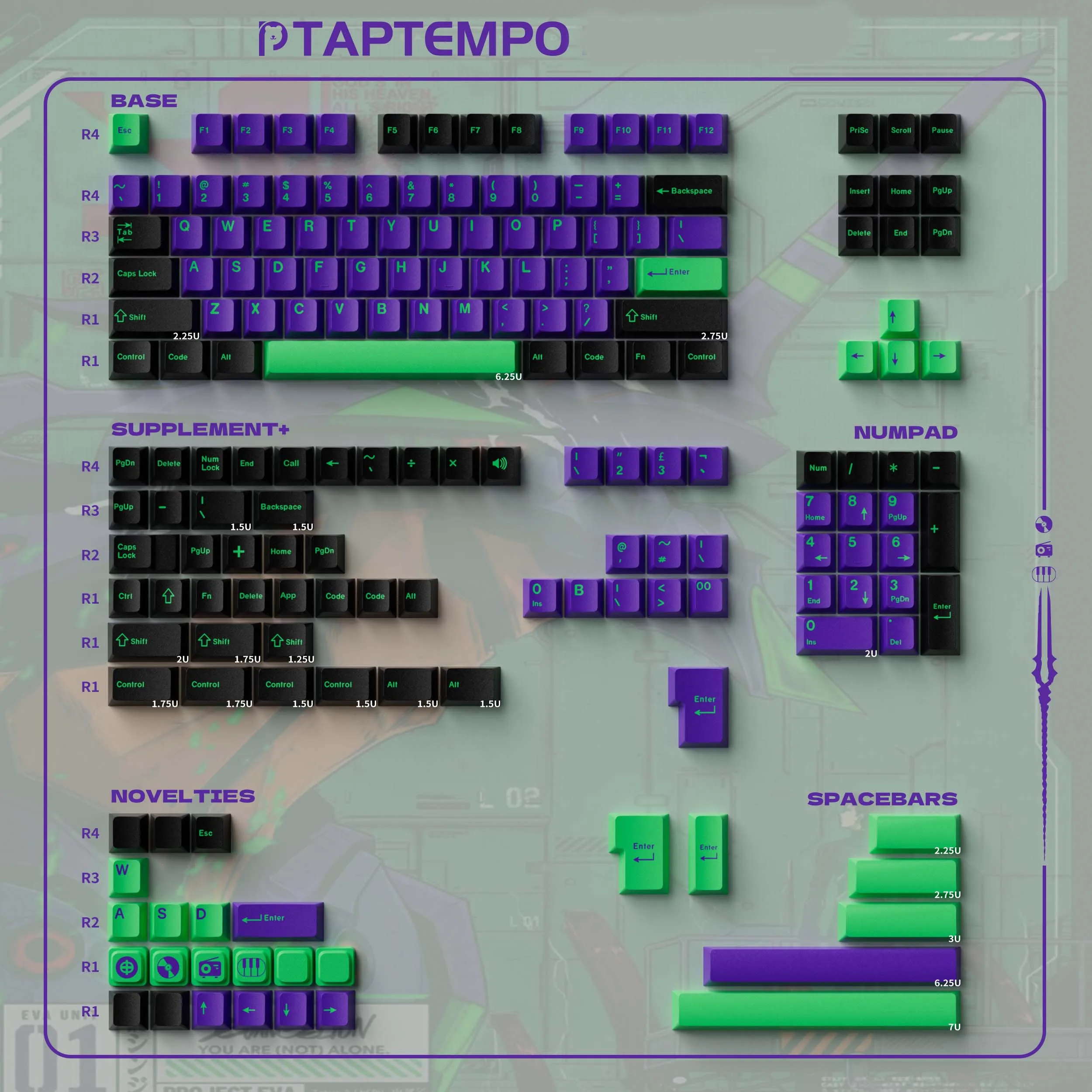 180 Keys Purple Keycaps Cherry Profile Double Shot Keycaps For MX Switch Mechanical Keyboard ISO Enter 7U Keys