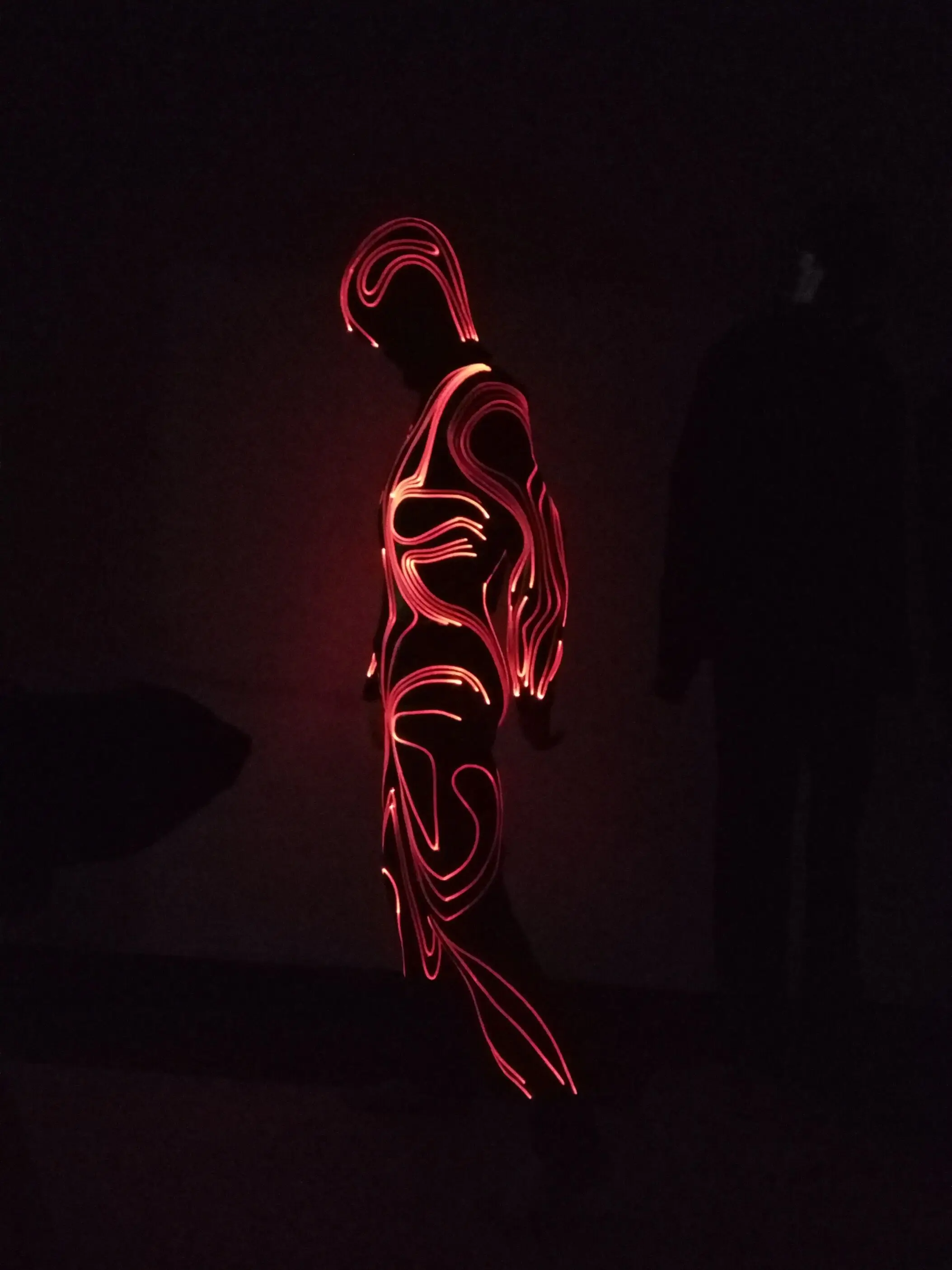 بدلة قطعة واحدة بإضاءة LED للنساء لمرحلة الرقص بذلة فلورسنت تظهر زي كلوبوير متوهج للنساء