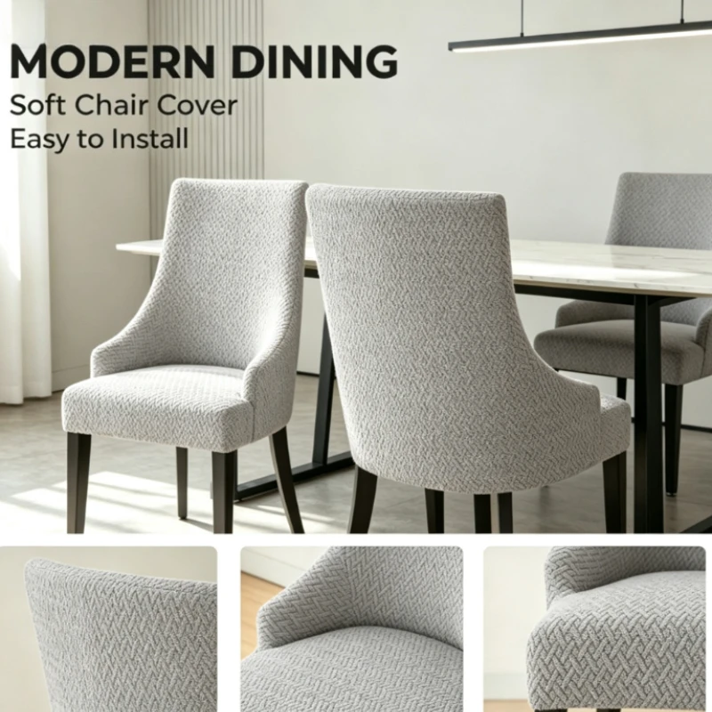 1/4/6Pcs High Back Curved Chair Covers Seamless Non-Slip Durable Protectors for Home Office Furniture Chair Cover 2026