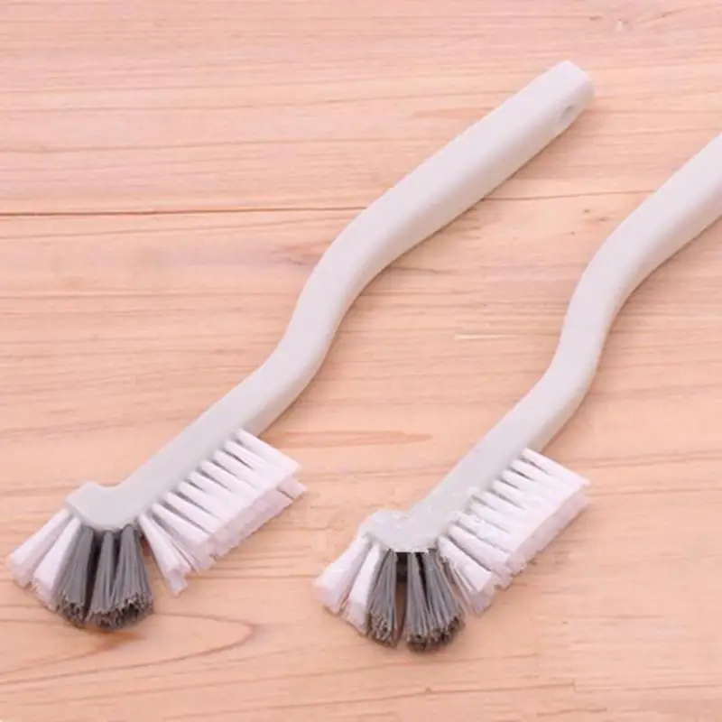 1PC Kitchen Cleaning Brush Bathroom Cleaning Accessories Portable Brush Corner Brush Bending Handle Scrubber Curved Kitchen Tool