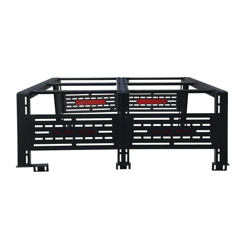 

Top quality Texture Black Bed Rack Cargo Rack System Powder Coated Pickup Accessories Universal 4x4 Pickup Truck Bed Rac