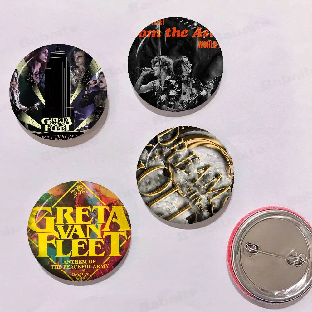 Greta Van Fleet Rock Band Creative Tinplate Soft Button Pins Animal Icon Brooch Lapel Backpack Badge Accessories Pin