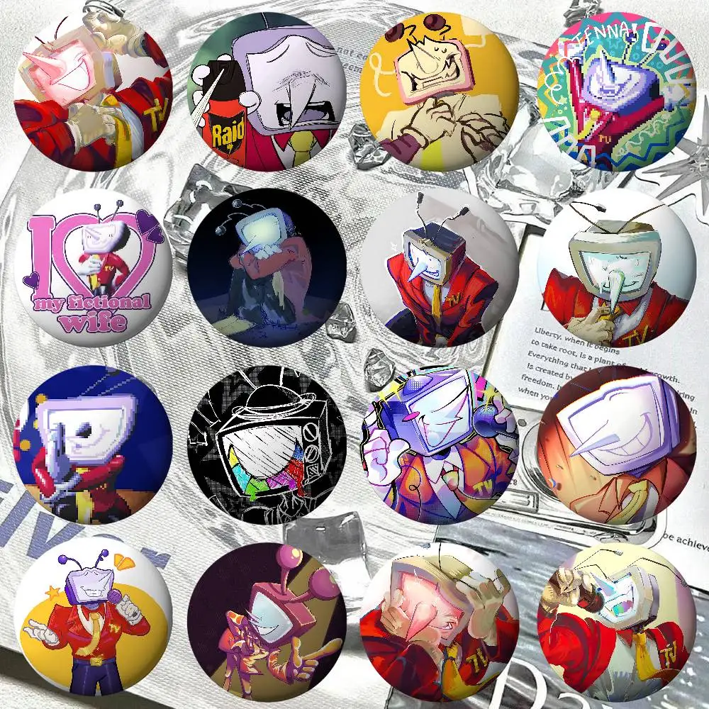 Game D-Deltarunes Tenna Badges Tinplate Soft Button Pin Brooch Metal Badge Custom Jewelry Accessories Hat Bag Lapel