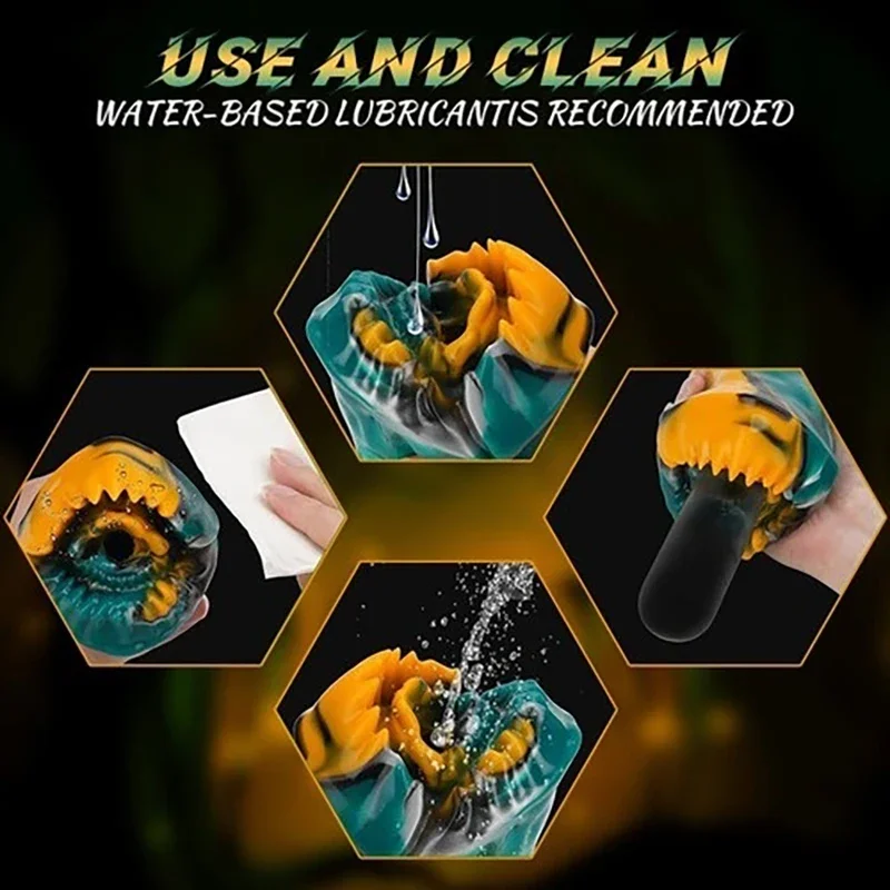 Regalo de Navidad Juguetes sexuales texturizados de silicona para hombres Venta al por mayor Juguete sexual de fantasía Taza de masturbación de mano Garganta profunda Dientes suaves