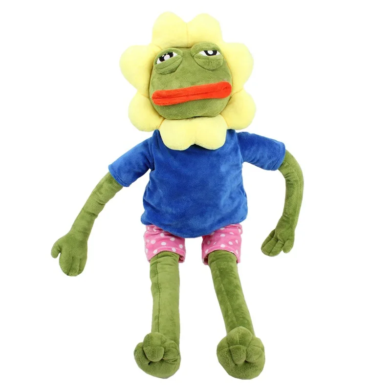 

Sad Frog SUNFLOWER DollInternet Celebrity Funny Sweater Frog Plush Toy Ugly and Cute Stuffed Dolls Children Creative Toys 80 CM