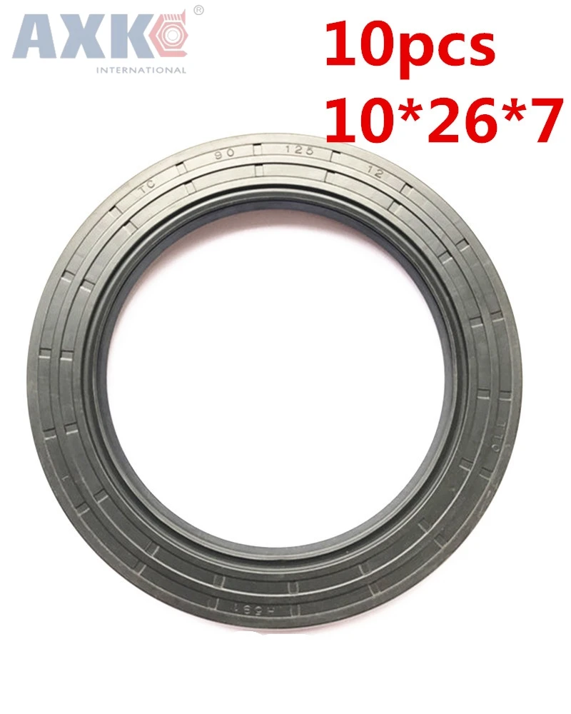 AXK 10pcs TC10x26x7 Skeleton Oil Seal 10x26x7 Seals High-quality Seals Radial Shaft Seals