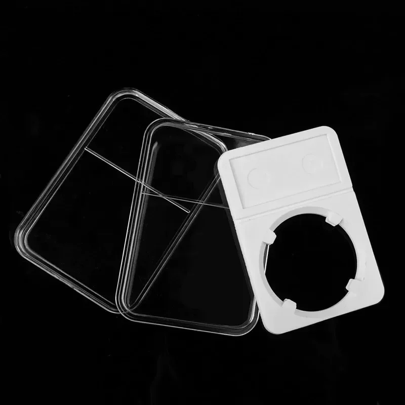 Collectibles Coin Holder Plastic Storage Accessories Case Container Display Protector Slab Transparent Coin Box 1pc 38.5/40mm