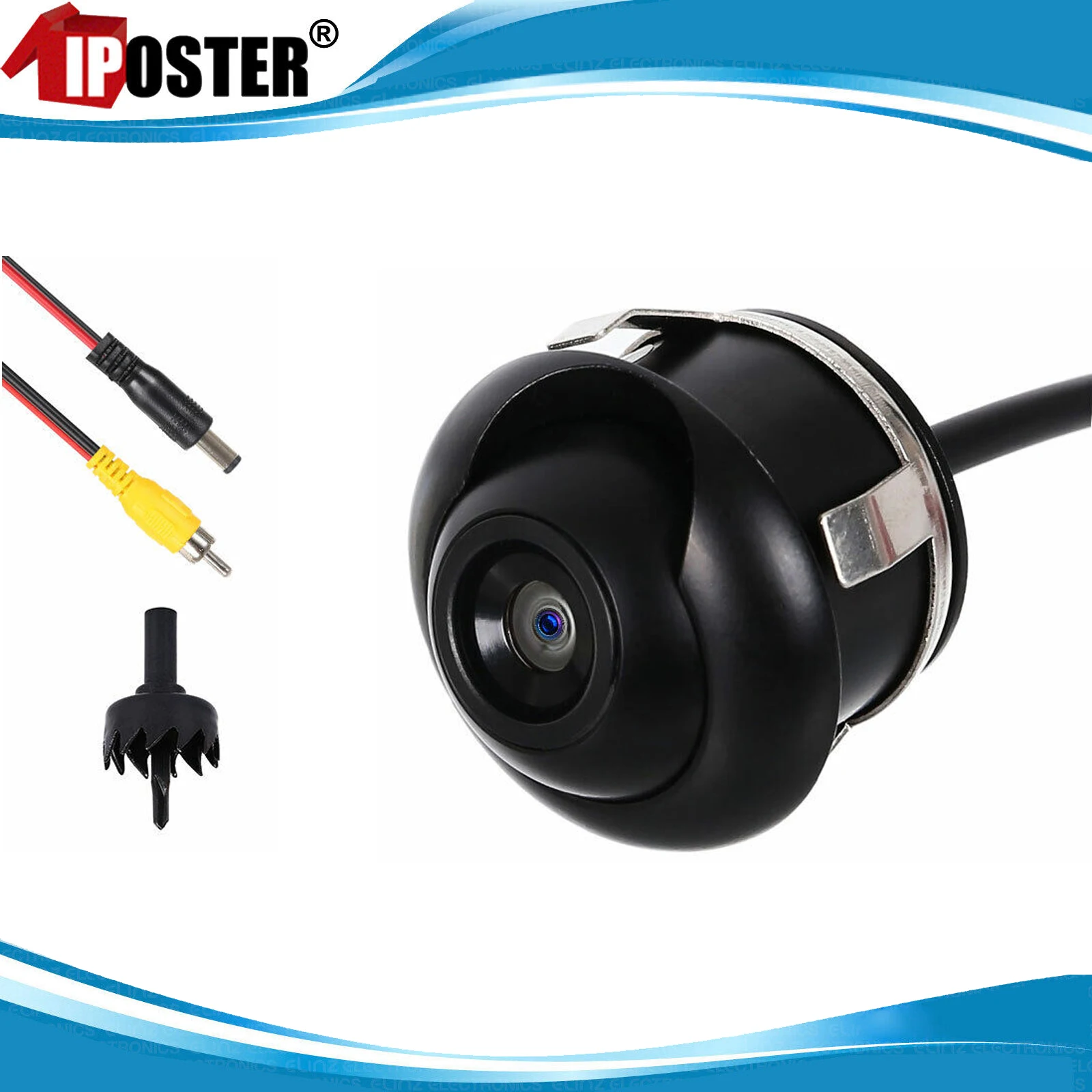 

iPoster Mini 360 Rotate Car Front/Rear View Camera Backup Reverse Glass Lens Waterproof Night Vision 12v For Car SUB Rv