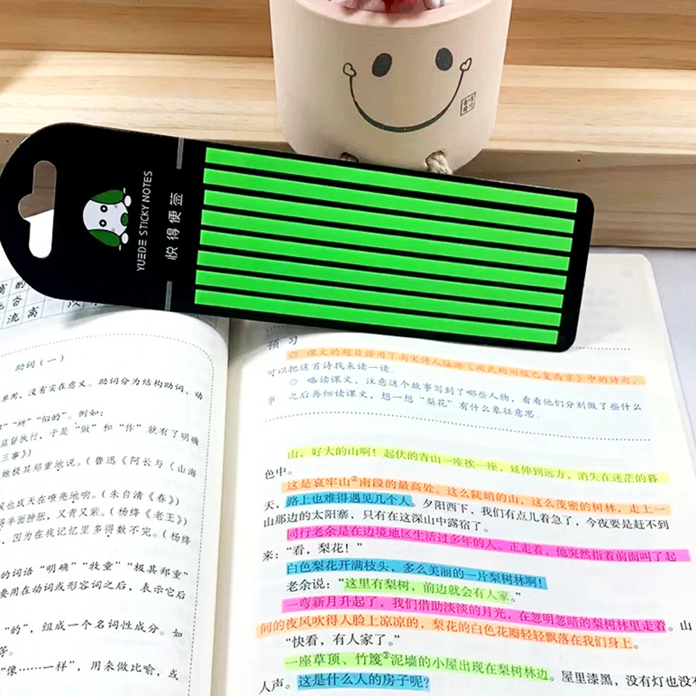 

5 Sheets Slim Tabs Book Accessory Page Marker Highlight Strips Label Lightweight Various Colors Focus Reading