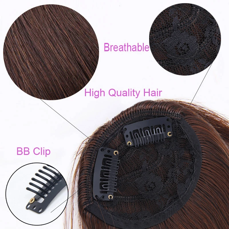 Pageup Fringe Synthetic Clip In Hair Bangs Hairpiece Clip In Hair Extensions Heat Resistant Fake Bangs Hair Piece Hair Pad/Bangs