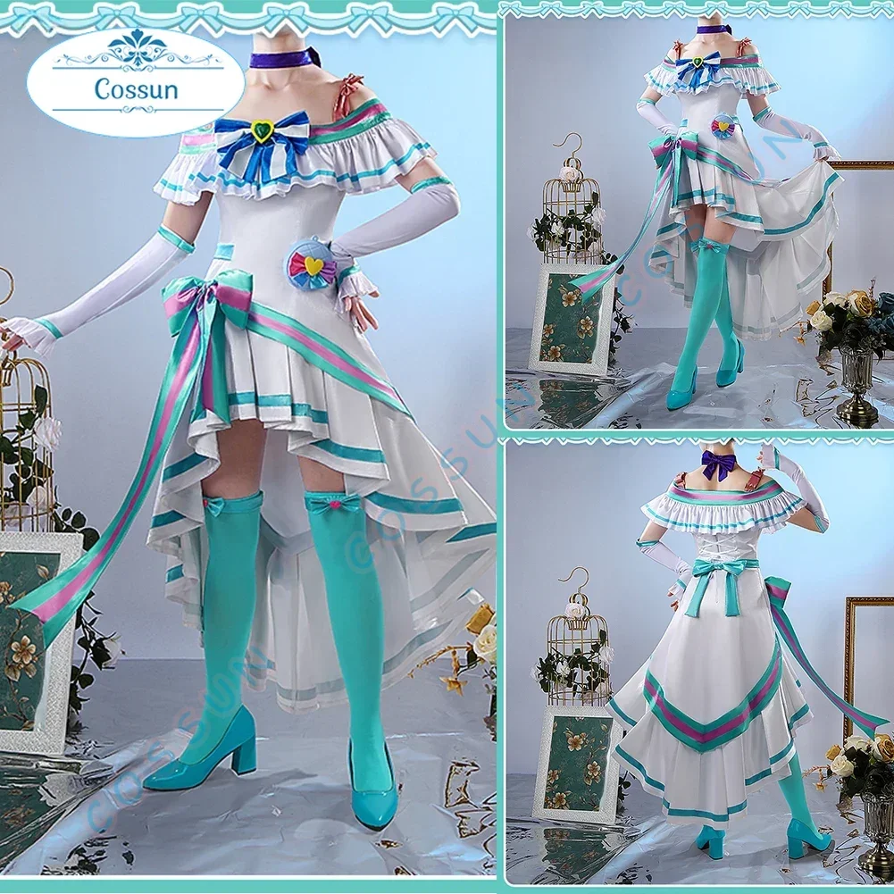 [Customized] Anime Wonderful Precure! Cure Lillian Cosplay Costume Elegant Dress Lovely Uniform Halloween Party Role Play Outfit