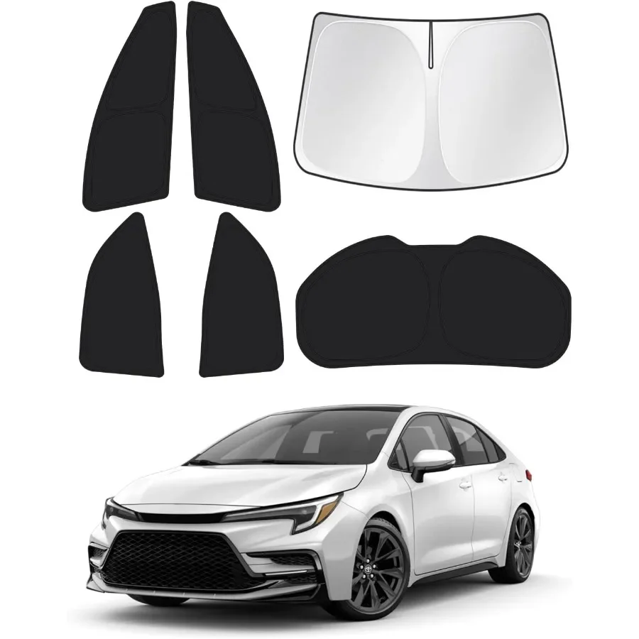 المظلات ل 20202025 2026 كورولا هاتشباك اكسسوارات الزجاج الأمامي الشمس الظل الجانب الخلفي نافذة الظل غطاء الشمس قناع درع P #1