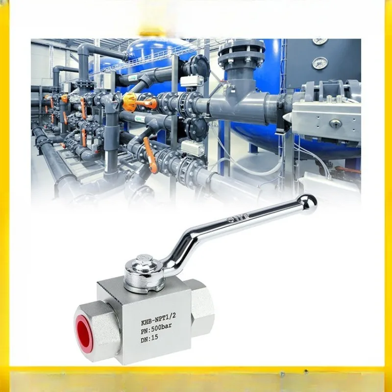 KHB3K Two-position Three-way Internal Thread High Pressure Ball Valve Hydraulic  31.5MPA50MPA Carbon Steel G Thread NPT