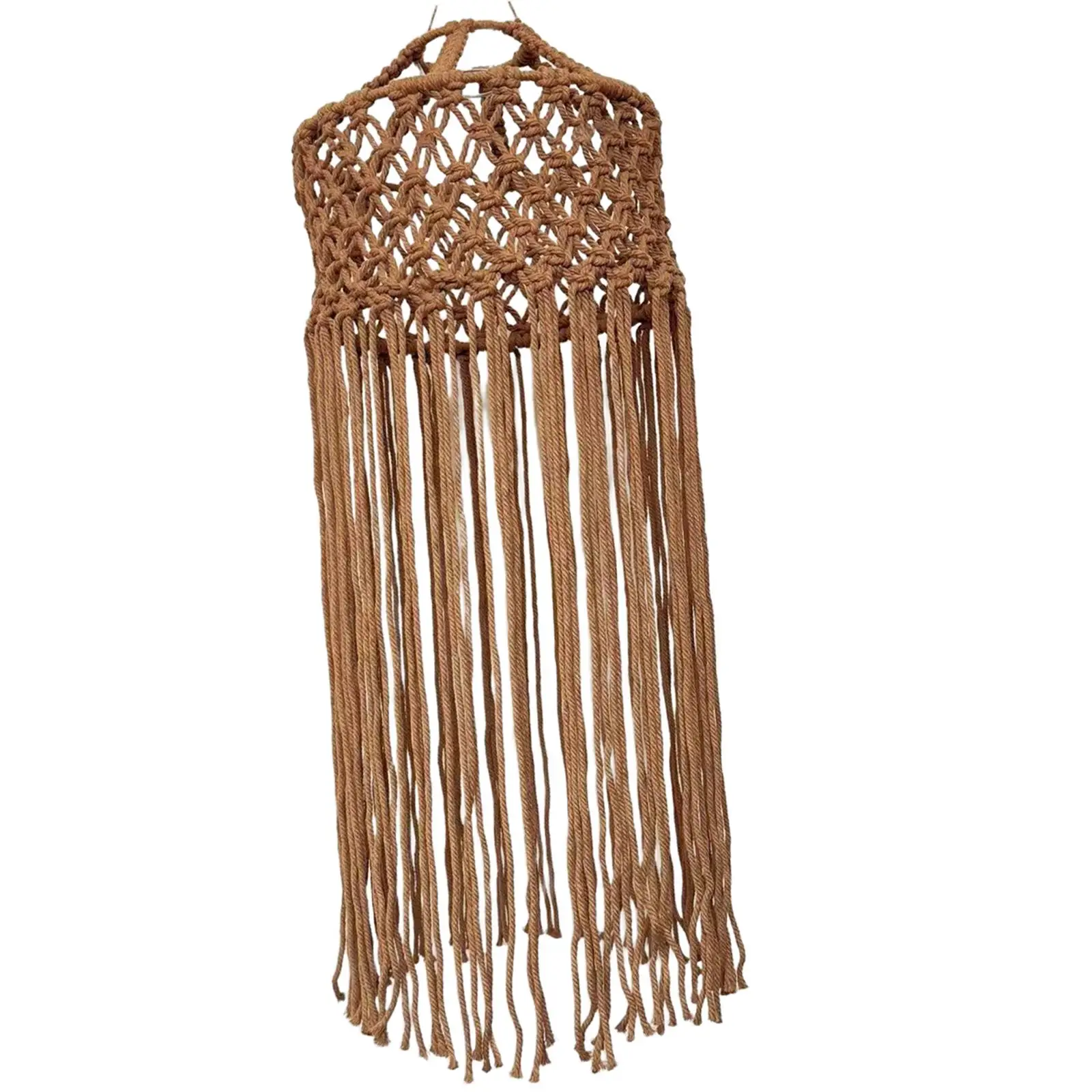 

Macrame Lamp Shade Hand Knitted Replacement Pendant Ceiling Light Cover for Bedroom Pendant Lights Dorm Room Cafe Chandelier