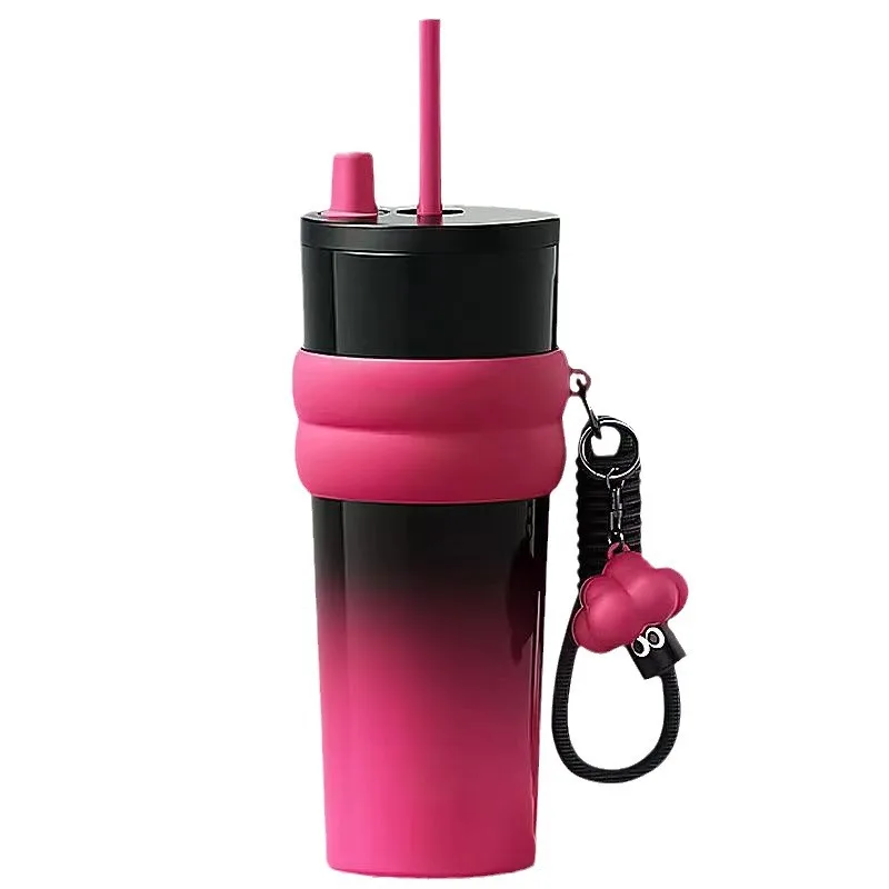 

Новый термос из нержавеющей стали 316, портативный соломенный кофе Big Mac Bingba, автомобильная вода