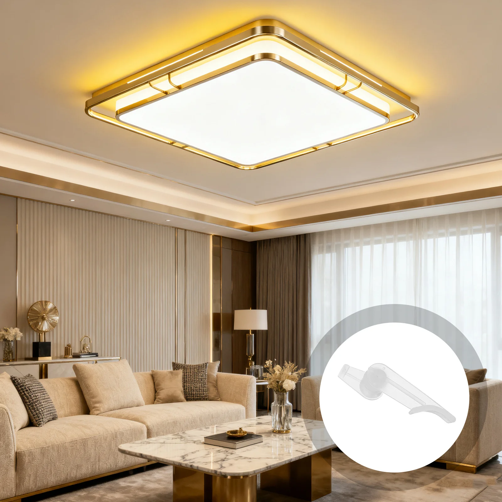 

100Pcs Ceiling Lamp Shade Clips Plastic Fixed Buckle for Flush Mount Fixture Lampshade Mounting Clip Easy Installation Light