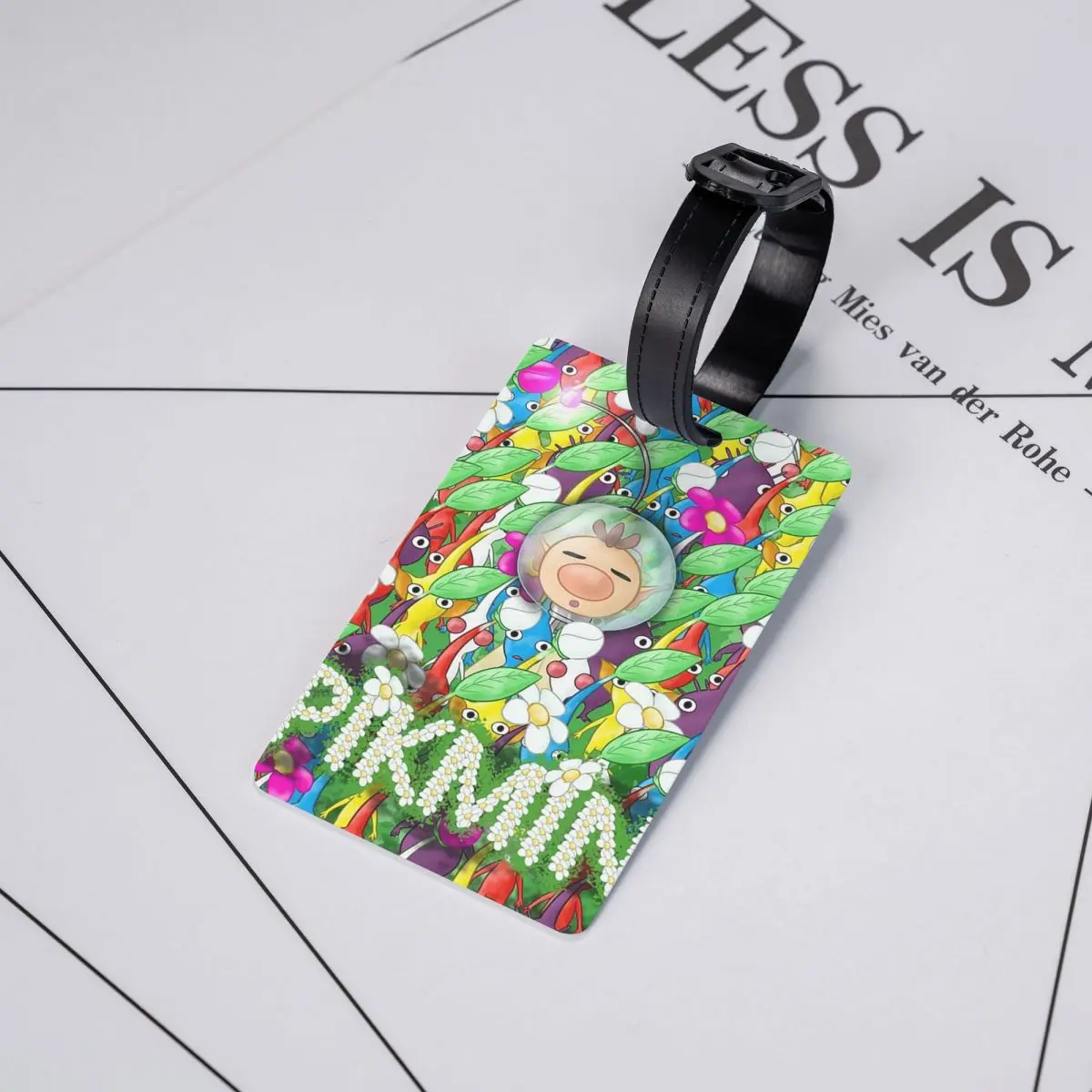 Pikmin مجهول Olimar علامات الأمتعة حقيبة الملحقات السفر موضة الأمتعة الصعود علامة التسمية حامل معرف اسم العنوان #5