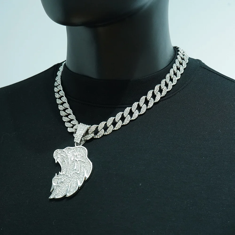 DIY accessories Hip-hop cross-border hot-selling new Lion King leo pendant necklace, European and American personalized fashion