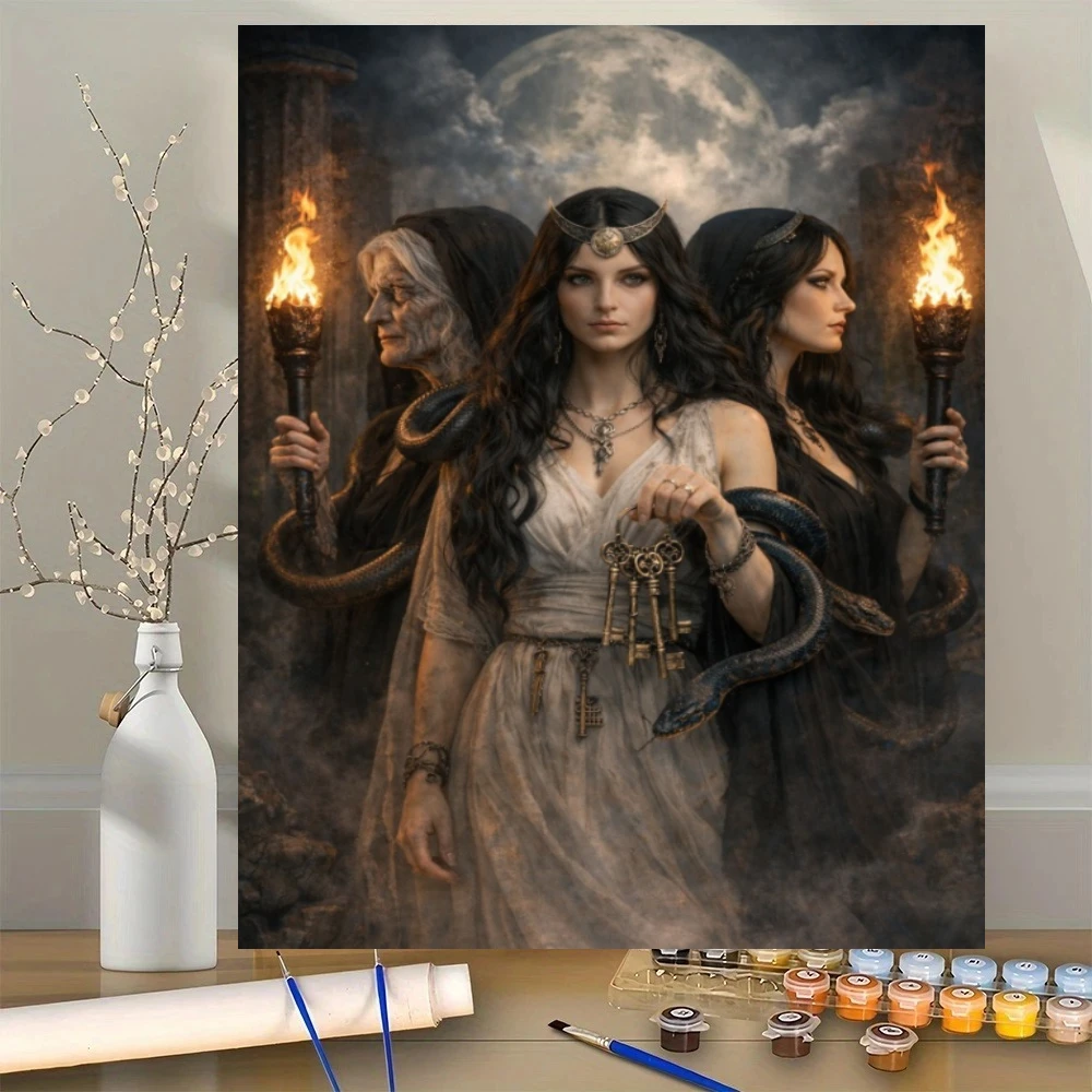 Acrylic Paint By Numbers Ancient Greek Three Painting By Numbers on Canvas Coloring By Number for Adults Paint Digital Art