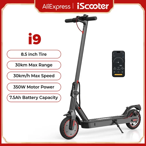 Scooter i9 Scooter Eléctrico 350W Scooter para Adultos 7.5Ah 30 km/h Scooter E Plegable 8,5 pulgadas Nido de Honeycomb Neumático más corto electrico