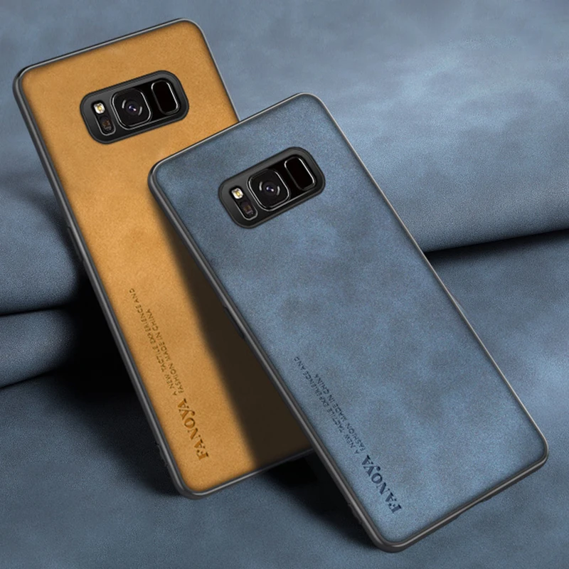 Luxury PU Leather Case For Samsung Galaxy S9 Plus Back Cover Matte Full Protection Silicone Phone Case For Samsung S8 Plus Coque