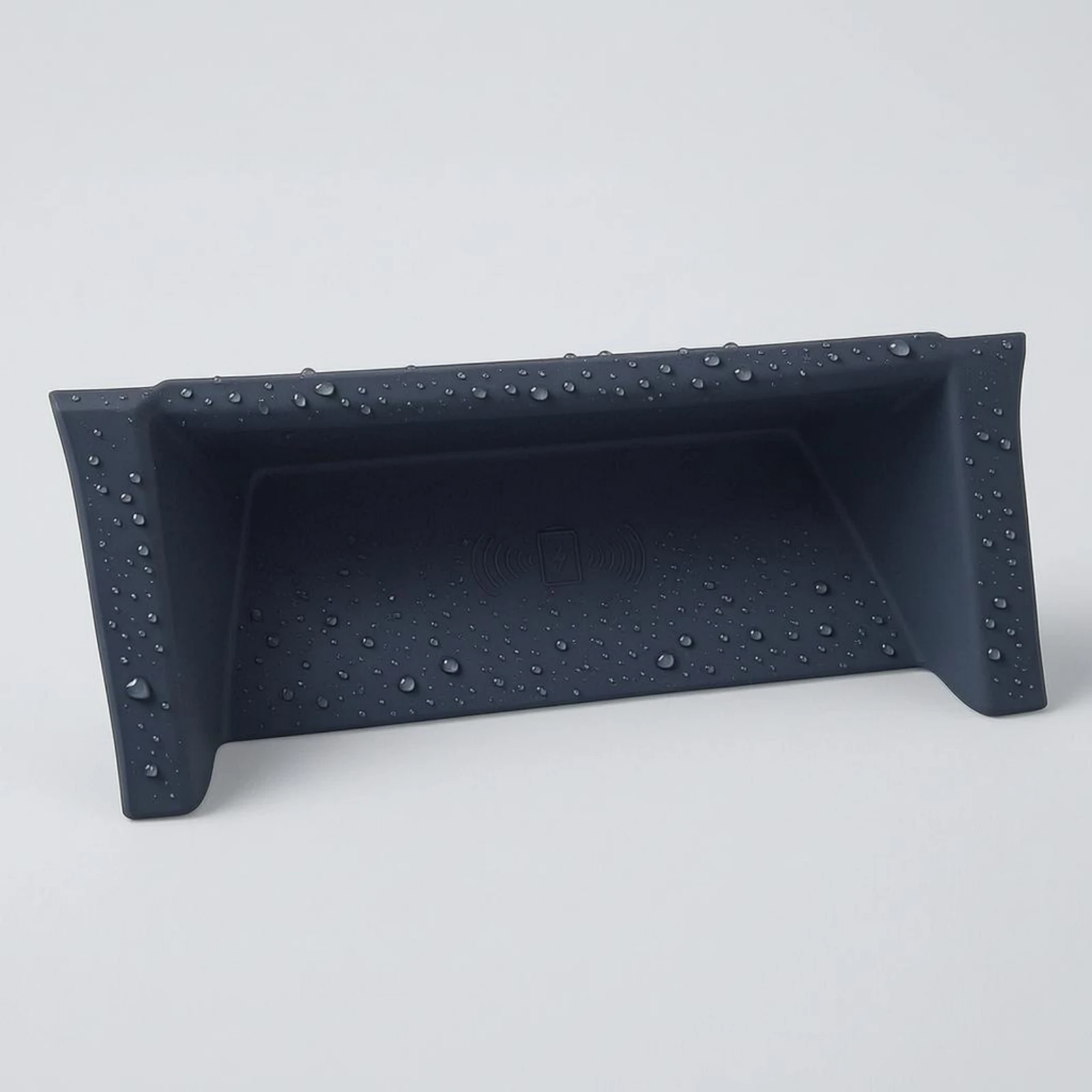 Molded Console Tray Insert Raised Edges Wireless Charging Mat Center Console Pad Recessed Surface