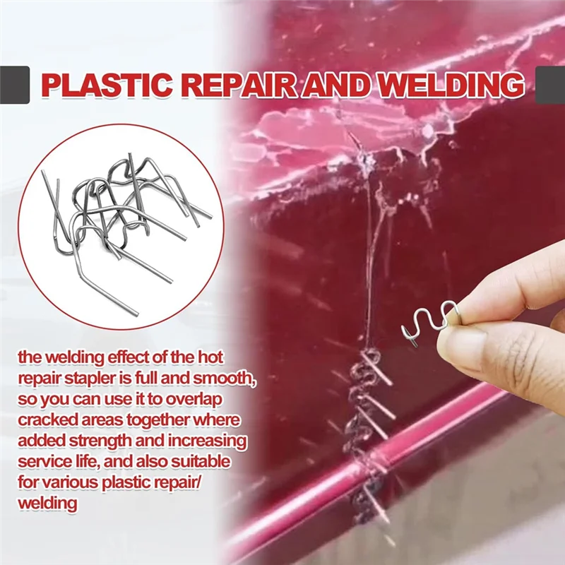 

AAAN-1200 Plastic Welder Staples 6 Types Hot And Wave Staples For Car Bumper Repair,Architectural Modeling, And Plastic Craft