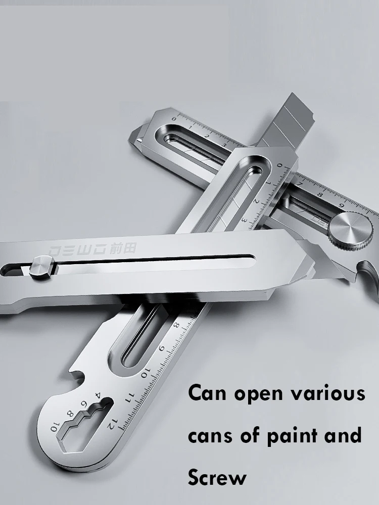 Couteau utilitaire multifonctionnel 6 en 1 en acier inoxydable, outil de coupe Ultra Durable, ouvre-bouteille, couteau de courrier de déballage 18/25mm