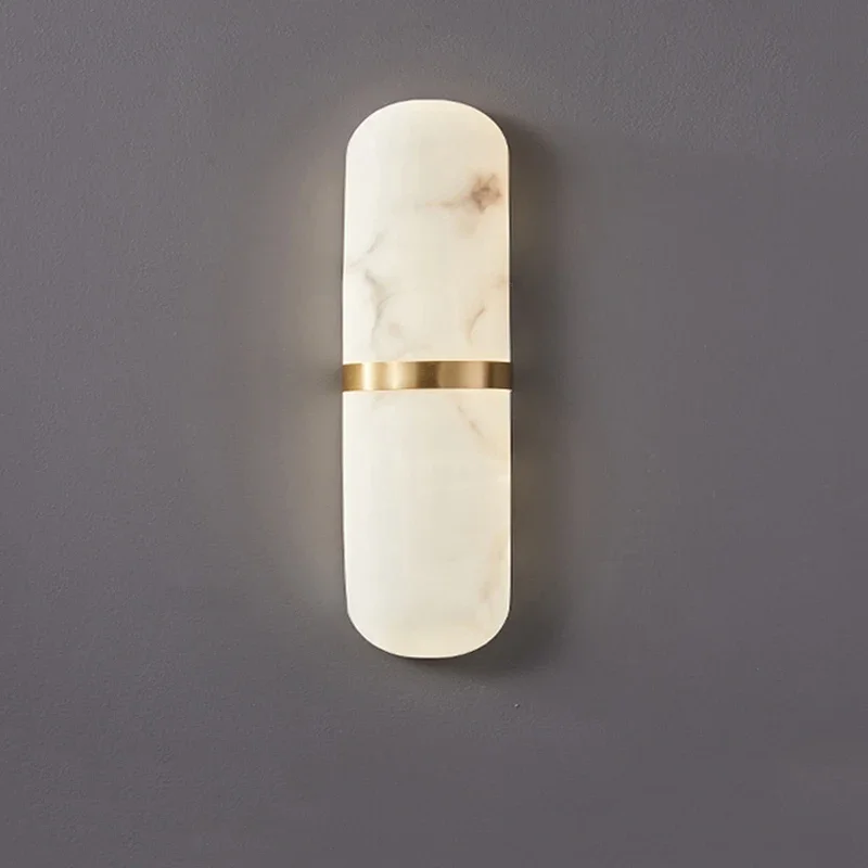 

Wall Light Led 12W Imitation Marble Decor Bedside Lamp Living Dining Room Bathroom Doorway Hallway Sconce Lights